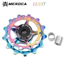 MEROCA MTB Bike 11T 13T Bicicleta De Liga Leve Jockey Roda Guia Do Desviador Traseiro Polia De Aço