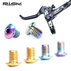 RISK TC4 Parafusos Da Tampa Do Cilindro De Óleo Para Freio De Bicicleta Shimano Alavanca Disco De Titânio Parafuso Fixo Hidráulico