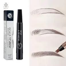 Lápis Caneta de Sobrancelha Líquido À Prova D'Água com 4 Pontas 5 Cores Caneta Para Tatuagem De Sobrancelha À Prova D'água Natural