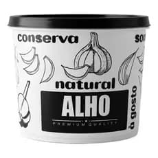 Pote Branco 500ml Decorado Alho Conserva Lacrado Hermética