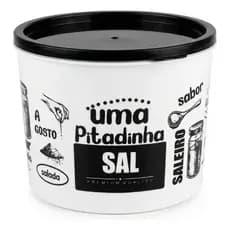 Pote Branco 1l Decorado Sal
