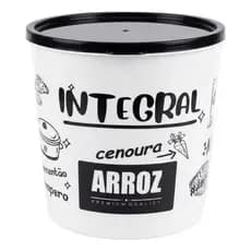 Pote Branco 6l Decorado Arroz