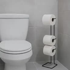 Porta Papel Higienico 3 Rolos Aramado Alto De Chão