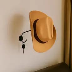 Suporte de Parede para Chapéu e Cabideiro Chaves e Acessórios