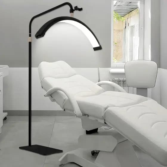 Luminária LED Arco Meia Lua Com ou Sem Suporte Celular Base de Chão Profissional Multifuncional