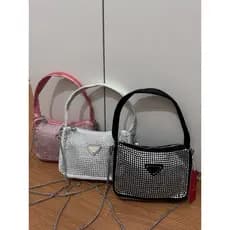 Bolsa de ombro média bolsa brilhosa bolsa de blogueirinha bolsa de festas e baladas