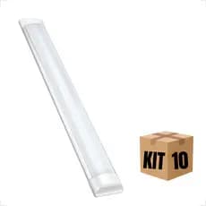 KIT 10 LUMINARIA LED LINEAR 36W/40W 1,20 MT 6500K  BELLALED