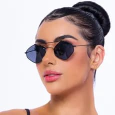 4125 Óculos de sol quadrado moda Feminino Novo