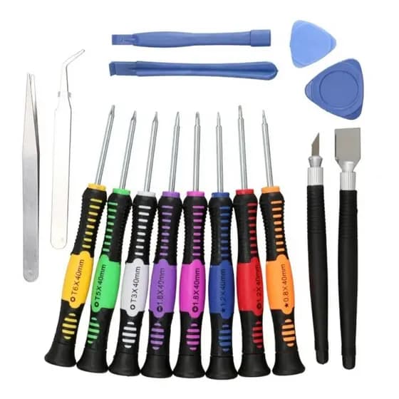 Kit Chaves Ferramenta 16 Peças Abrir Celular iPhone Android