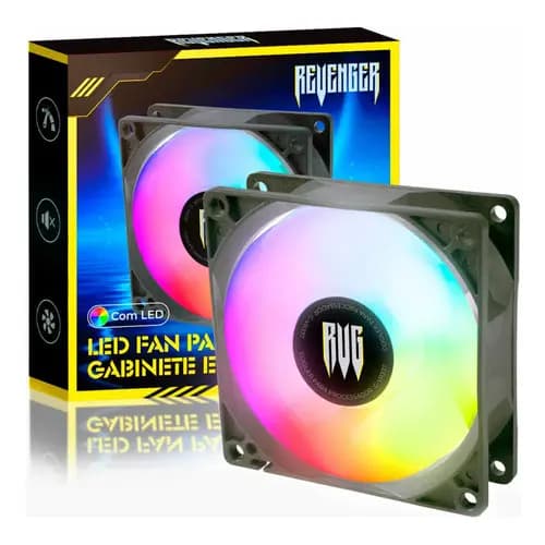 Kit Cooler Fan Para Pc Cpu 120mm ou 80mm Led Rgb Gamer12v Variações