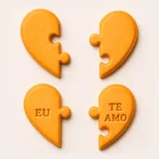 Kit 2 Cortadores de Biscoito Molde Dia dos namorados Marcador Carimbo Cookie Massa Biscuit