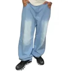 Calça jeans balão masculinos e femininos balão Skate Hip Hop Street Style Oversized BALÃO