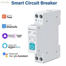 Disjuntor Inteligente Wi-fi Tuya, Interruptor De Controle Remoto Sem Fio Para Casa Inteligente, Funciona Com Alexa, Google Home, Cleverhys