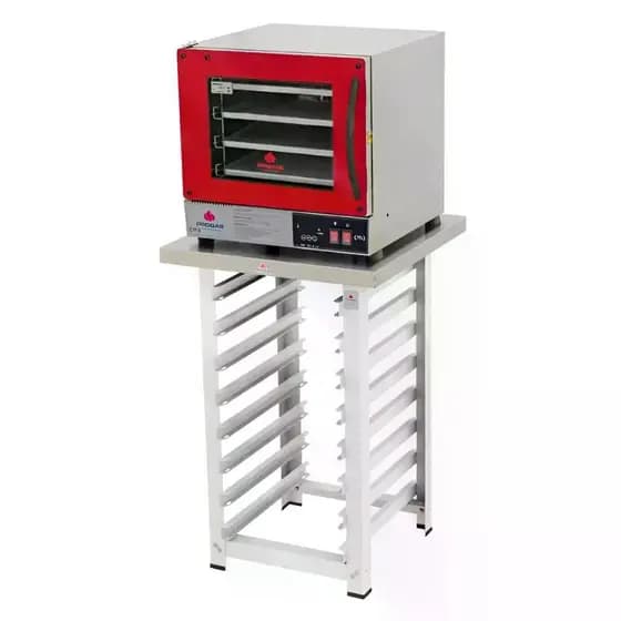 Forno Turbo Elétrico Fast Oven PRP-004 Plus 220V Vermelho + Bancada MES-004 - Progás