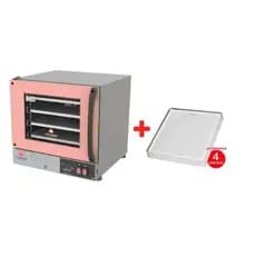 Kit - Forno Turbo Elétrico Fast Oven PRP-004 Plus 220V Rosa + 4 Assadeiras  - Progás