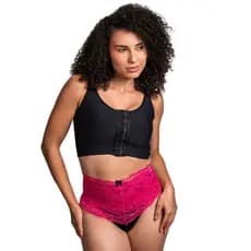 Calcinha Modeladora Fio com Cintura Alta e Renda | Corpo Belo