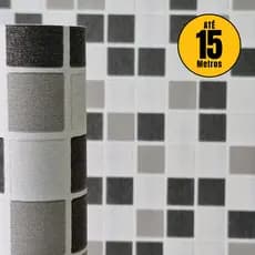 Papel de Parede 3D 5 Metros x 45cm Adesivo Autocolante Pastilha Mosaico Sala, Banheiro, Cozinha