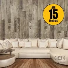 Papel de Parede PREMIUM Madeira Envelhecida Autocolante Texturizado Rolo 5m x 45cm Sala Quarto