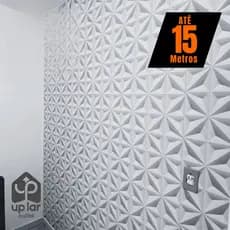 Papel de Parede 3D 5 Metros x 45cm Adesivo Autocolante Geometrico Cinza Claro Sala, Quarto, Cozinha