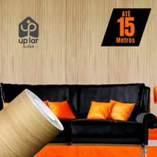 Papel de Parede Premium Texturizado 5m x 45cm Autoadesivo Madeira Carvalho