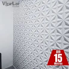 Papel de Parede 3D 5 Metros x 45cm Adesivo Autocolante Geometrico Cinza Claro Sala, Quarto, Cozinha