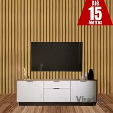 Papel de Parede Madeira Ripado Claro PREMIUM 5m x 45cm Adesivo Autocolante Salas e Quartos