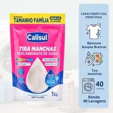 Tira Manchas Percarbonato De Sódio Para Roupas Brancas e Coloridas