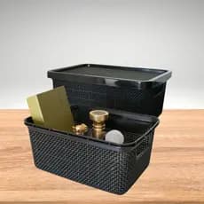 Kit com 3 ou 5 Caixas Organizadoras Jutta 2 Litros com Tampa – Uso Multiuso