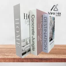 Conjunto de Caixa Livro Decorativo Porta Organizador Objetos Decoração Casa Sala Quarto
