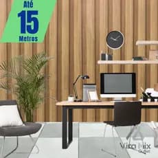 Papel de Parede Madeirado Premium Texturizado – Adesivo 5 Metros Bege/Marrom