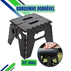 Banqueta Infantil Dobrável de Plástico – Suporta até 100kg, com ou sem Encosto