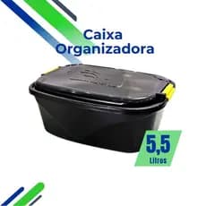 Caixa Cesto Organizadora Preto 5,5L Formplast