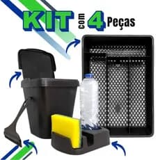 Conjunto para Pia Cozinha com Porta Talher e Lixeira Porta Detergente e Rodo