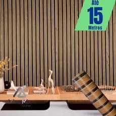 Papel de Parede PREMIUM Rolo 5 Metros Autoadesivo 3D Madeira Ripado 45cmx5m