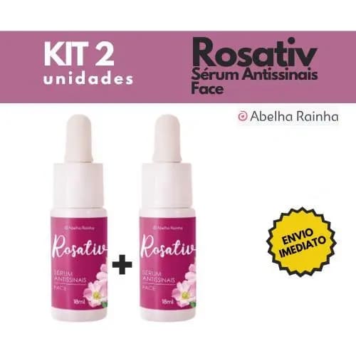 Kit 2 Sérum Facial Rosa Mosqueta Suaviza As Linhas De Expressão Abelha Rainha