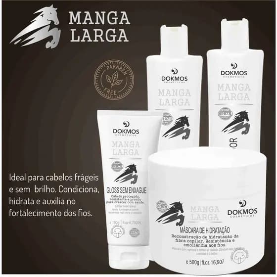 Kit Capilar Manga Cabelos Cabelos Saudáveis E Fortalecidos Dokmos