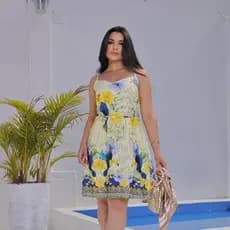 Vestido Feminina curto   De Alcinha con estampa