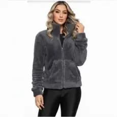 Blusa de Frio Feninina Pelucia  Gola Alta Casaco Moda Tendência Inverno