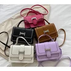 Bolsa De Couro Com Design De Fecho