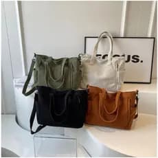 Bolsa De Moda Simples Ombro De Veludo Grande capacidade