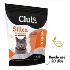Areia Sílica Premium/ Microcristais 1,5KG Para Gatos Club Pet