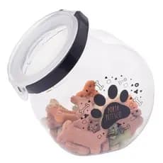 Porta-Petisco Pet Porte Organizador Plástico – Ideal para Biscoitos, Ração Seca e Grãos – 1,5L