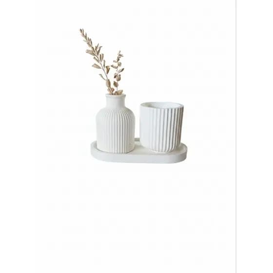 kit com 3 peças decoração de centro de mesa