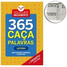 Caça Palavras MegaMente 365 Passatempos Letras Grandes 225 Páginas Livro de Atividades Mental