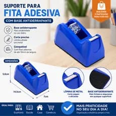 Suporte para Fita Adesiva com Base Antiderrapante 14,5x7x5,6cm