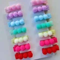 KIT 10 pecas Bico de pato com POMPOM 3 pompons.