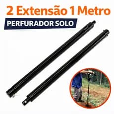 2 Extensão 1 Metro Perfurador Solo P/ Toyana Vulcan Branco Universal
