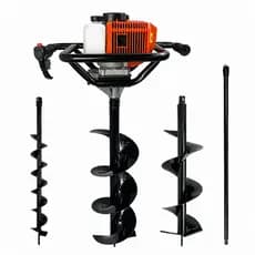 Perfurador De Solo Gasolina 75cc 3.5HP KNakasaki  + Extensor E Brocas