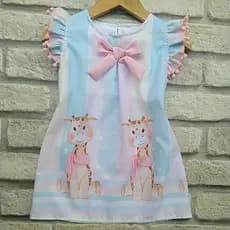 vestido infantil girafa