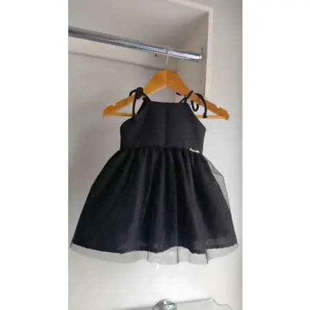 vestido infantil preto amarar